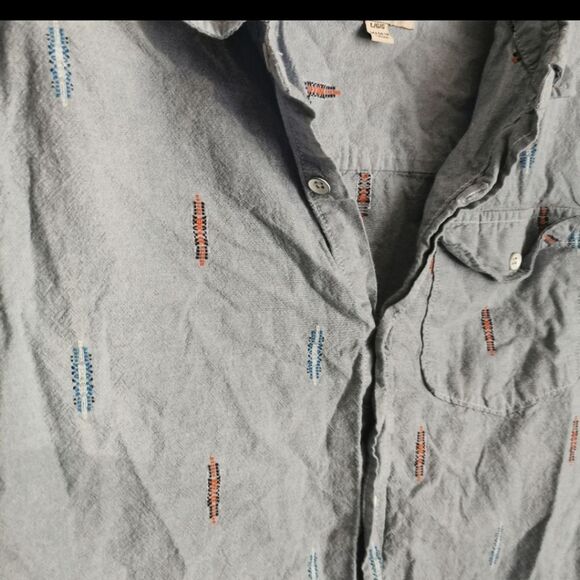 Lucky Brand Denim Button Down shirt size L - Picture 4 of 5